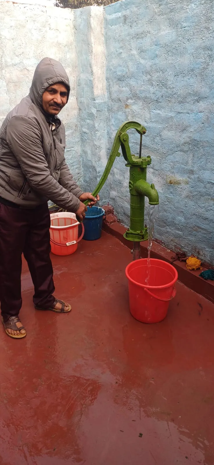 Hand-pump and community water access