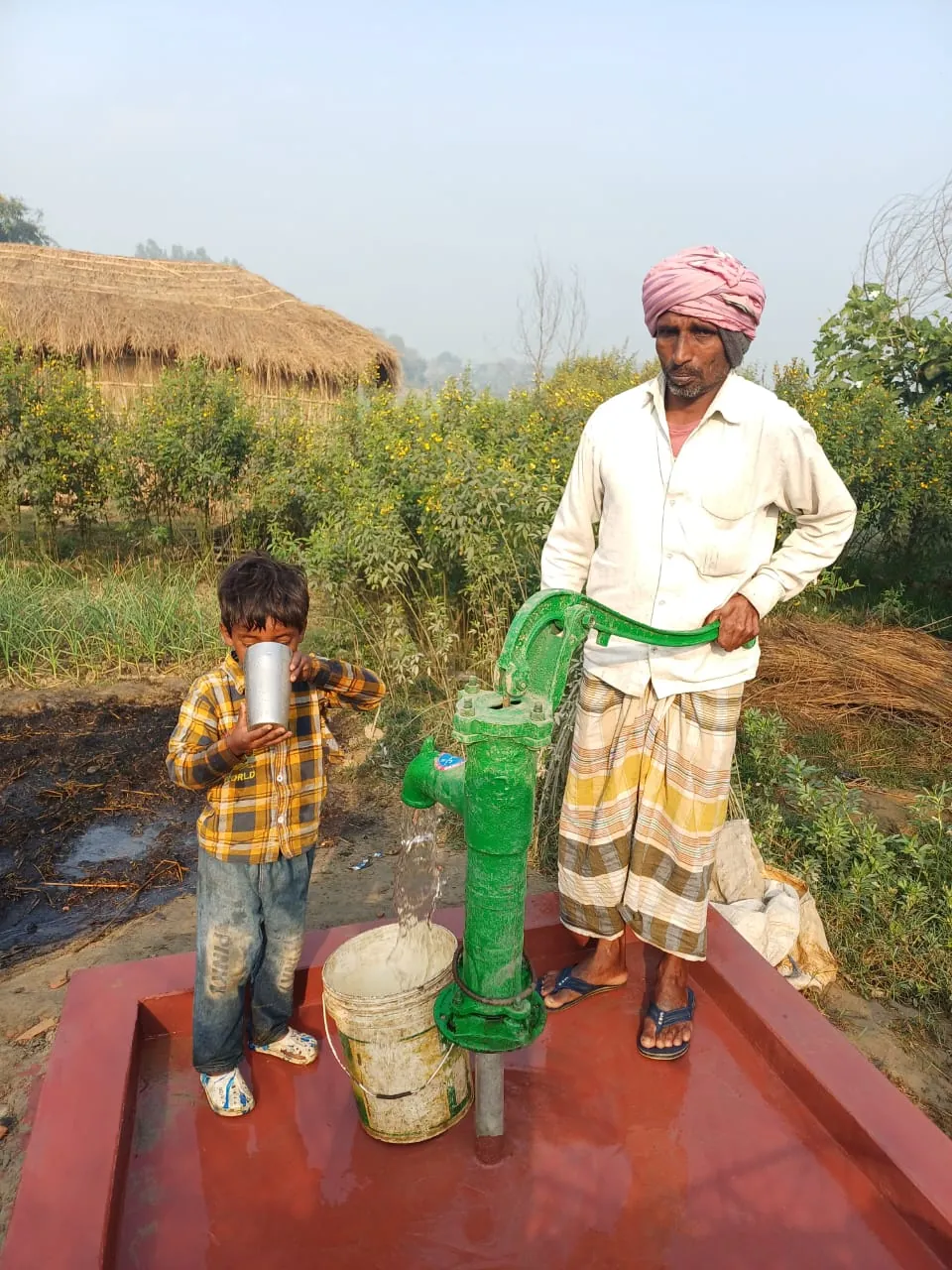 Hand-pump and community water access