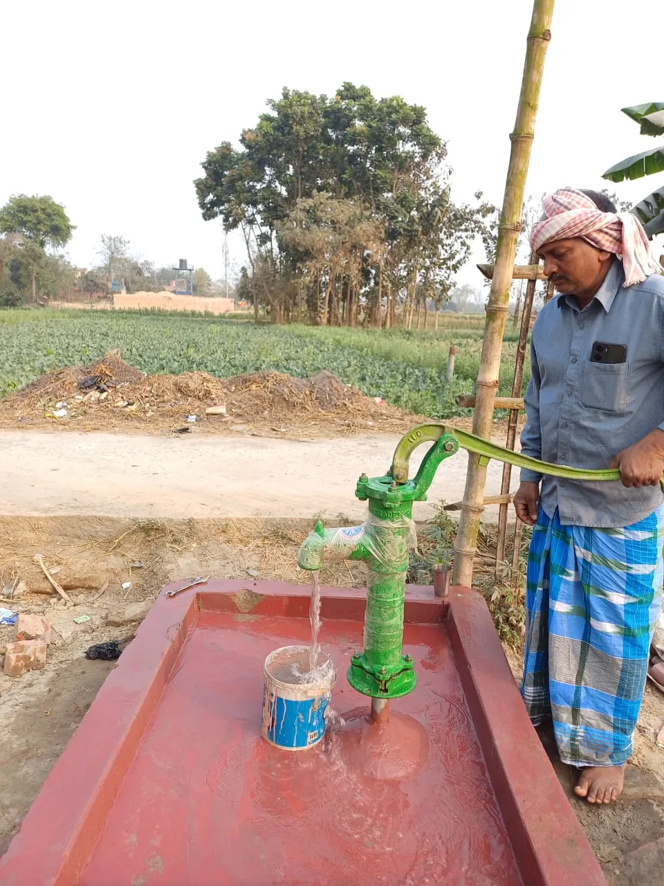 Hand-pump and community water access