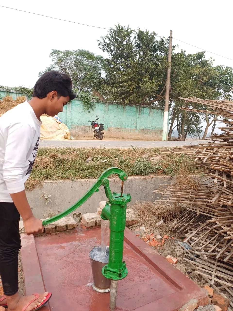 Hand-pump and community water access