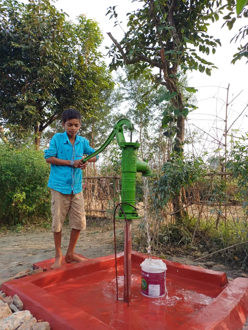 Hand-pump and community water access